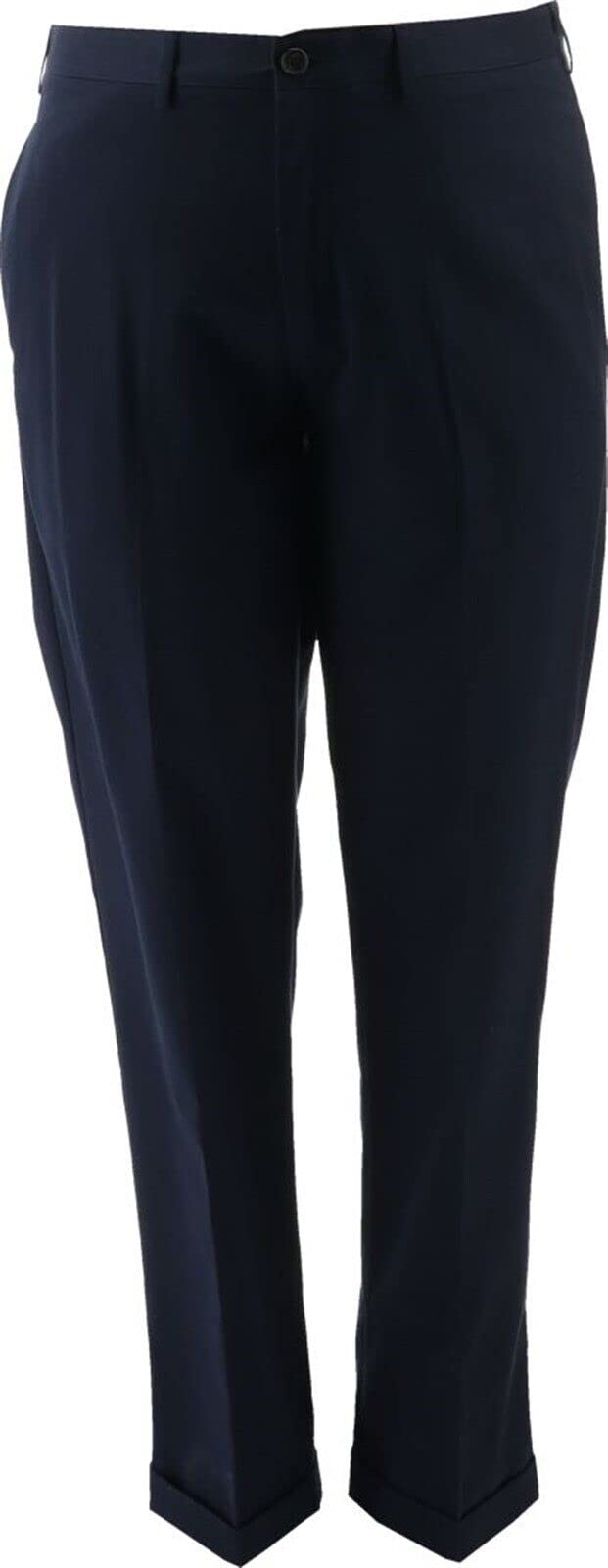No Iron Chino Pants for Men - Classic Navy, Size 32 | Wrinkle-Free Dress Pants for Office, Business Casual & Travel | Comfortable & Stylish