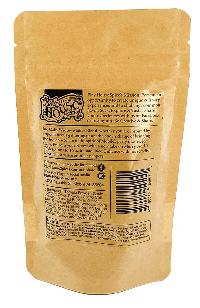 Play House Spices Joe Cain Widow Maker Blend (2 Pack) - Premium Cajun Seasoning for Grilling, BBQ & Cooking - Perfect for Steak, Chicken & Seafood