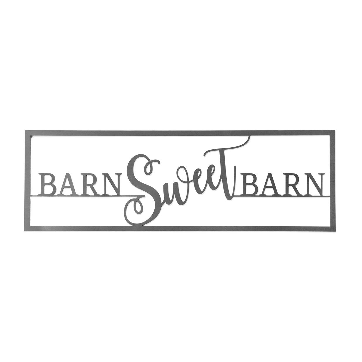 ROCC Rusted Orange Craftworks Co. Metal Barn Sign - Rustic Farmhouse Wall Decor, Horizontal 'Home Sweet Home' Script Sign for Front Door, Living Room & Outdoor Barn Decor - Perfect for Farmhouse, Country & Modern Home Decor