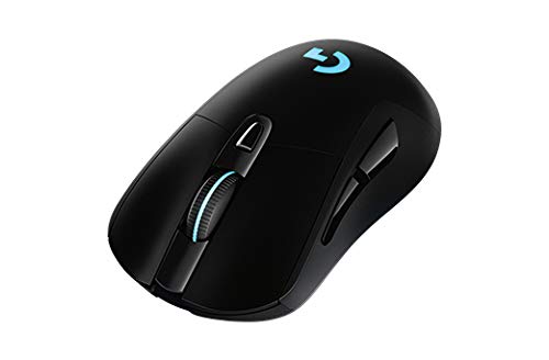Logitech G703 Lightspeed Wireless Gaming Mouse - Compatible with POWERPLAY Wireless Charging, Ergonomic Design, 25K DPI Sensor - Perfect for PC, Mac, and Esports Gaming (Black)