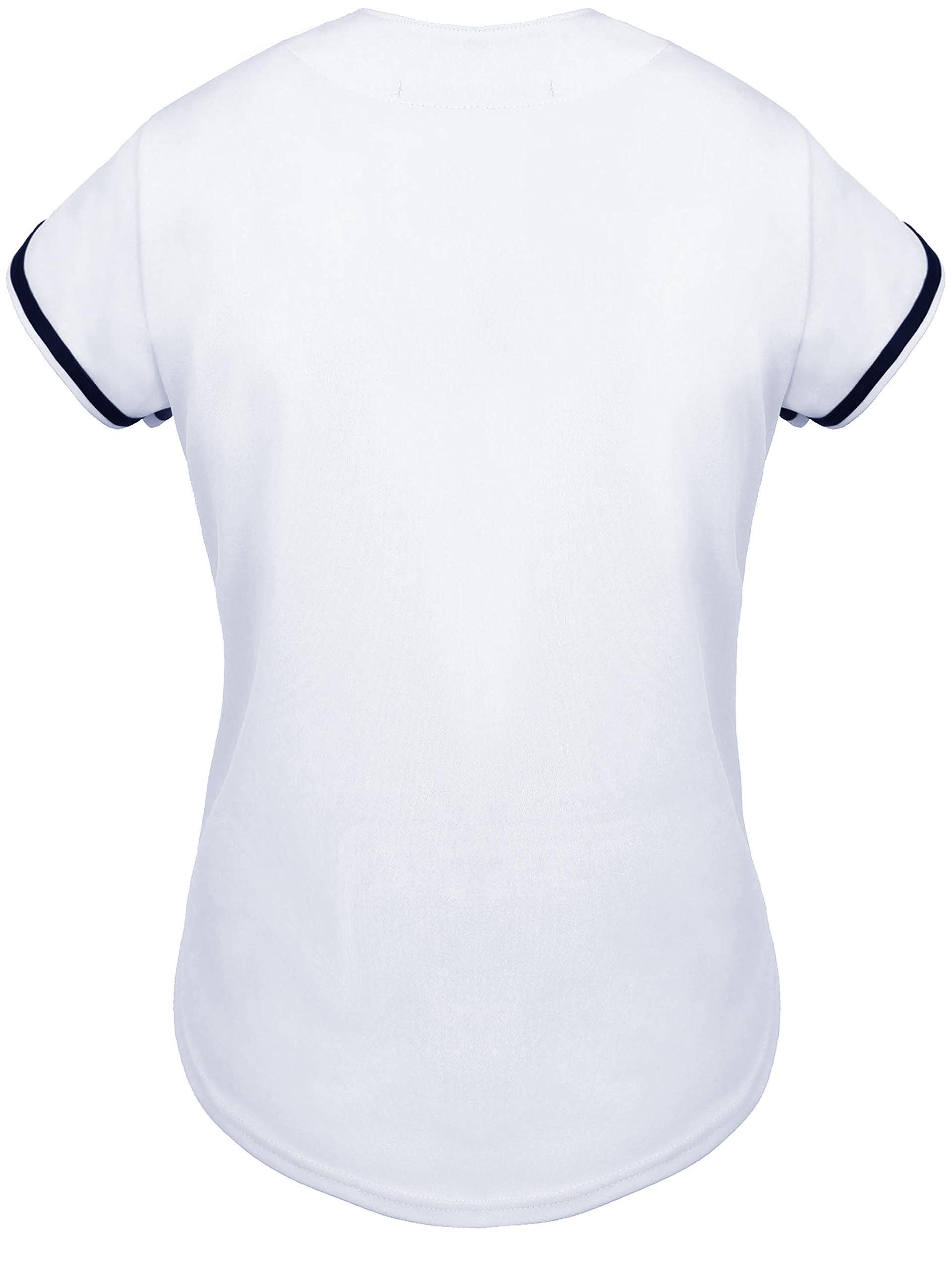 Women's Baseball Jersey - Blank Button Down Softball Shirt, Hip Hop Hipster Short Sleeve Sports Uniform for Casual Wear, Team Sports & Street Fashion