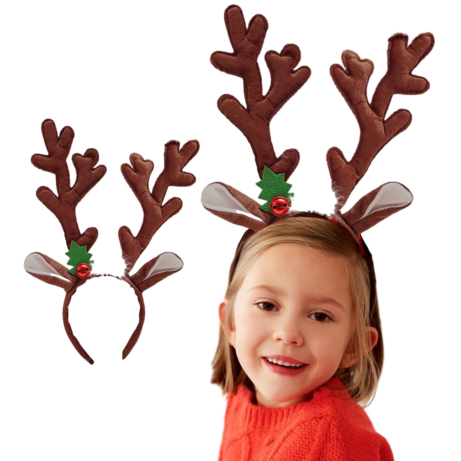 Ohicki 3D Reindeer Antler Headband for Adults - Christmas Cosplay Hair Accessories for Women & Men | Perfect for Holiday Parties, Photo Props & Festive Celebrations