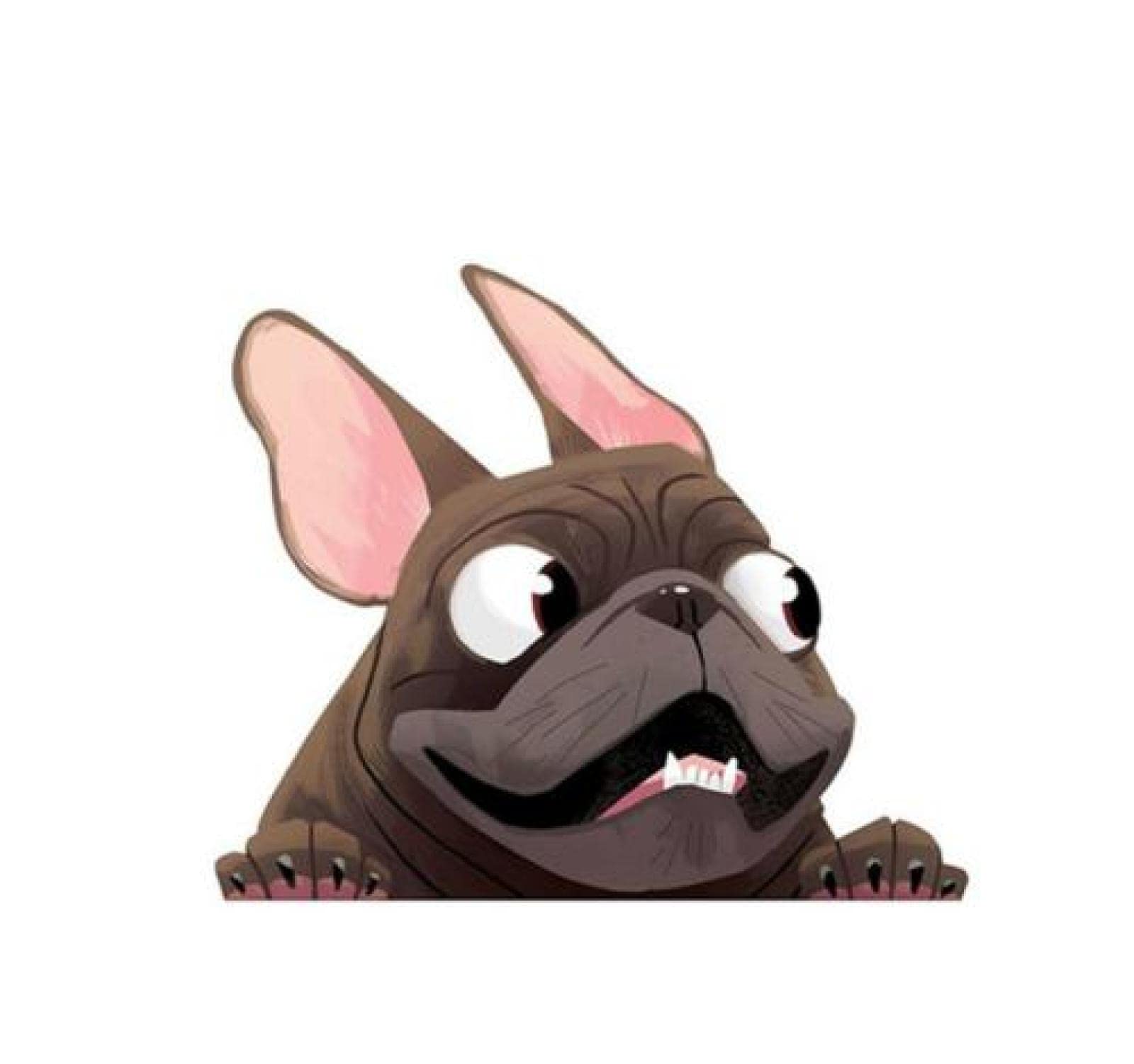 Funny French Bulldog Car Stickers - 2PCS 15Cm Cute Fawn Pet Dog Vinyl Decals for Cars, Waterproof Bumper Accessories - Perfect for Dog Lovers & Car Enthusiasts to Showcase Their Love for Pets
