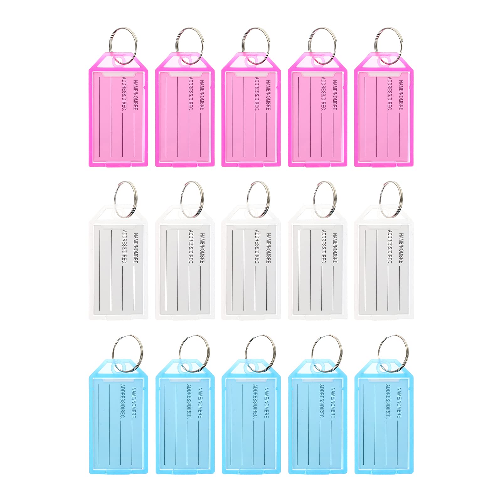 LUOZZY 30 Pcs Plastic Key Tags - Durable ID Keychain Labels for Key Organization & Identification - Perfect for Home, Office, School Key Management
