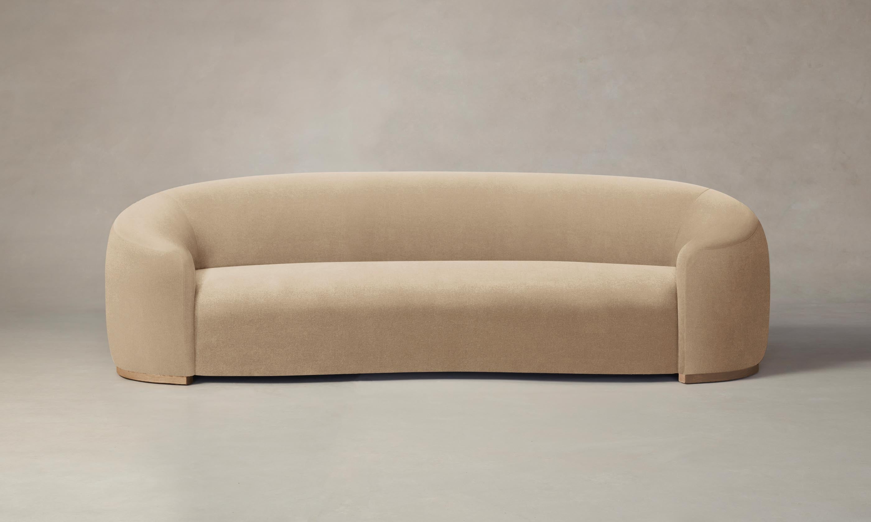 Premium Mohair Almond Chelsea Sofa - Luxurious Modern Living Room Furniture for Home & Office Comfort