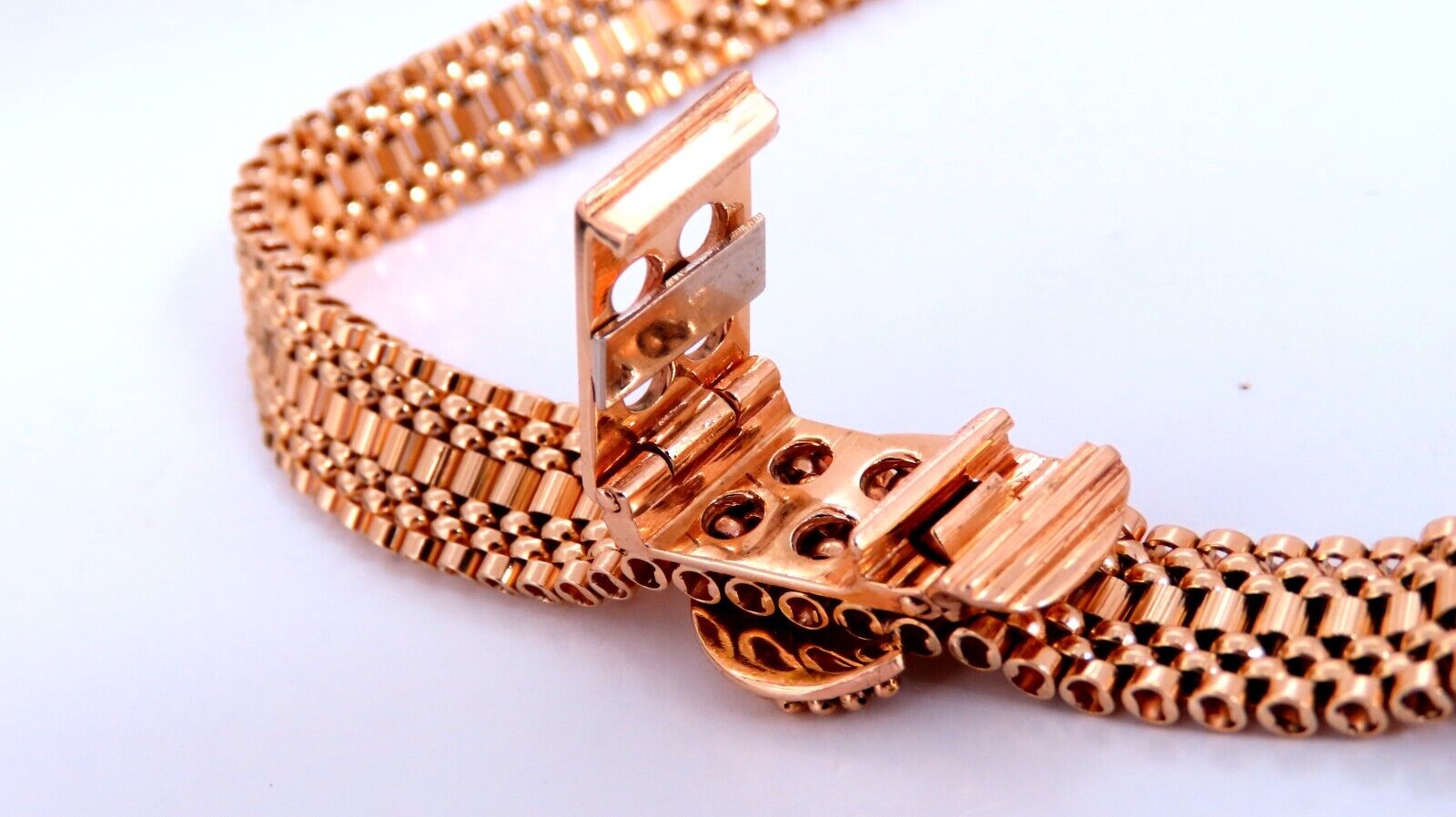 Adjustable Buckle Wrap Heavy 7-Tier Linked Necklace in 14kt Gold (55.5g) - Perfect for Evening Parties, Weddings & Special Occasions