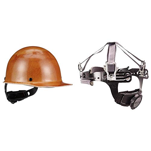 MSA 475395 Tan Skullgard Phenolic Cap Style Hard Hat with 4-Point Ratchet Suspension - Large Size | OSHA Approved Safety Helmet for Construction & Industrial Work | Includes MSA 10126693 Replacement Ratchet | Perfect for Construction Sites, Warehouses & Manufacturing Plants