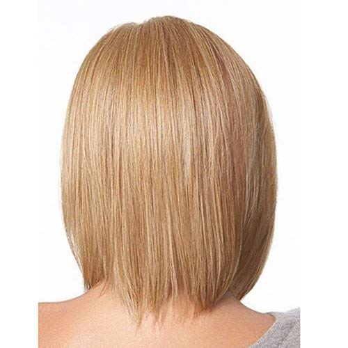 Nicetobuy Umeet Short Straight Bob Blonde Synthetic Heat Resistant Wig for Women - 12.6 Inch | Fashionable Everyday Wear & Cosplay Costume Accessory
