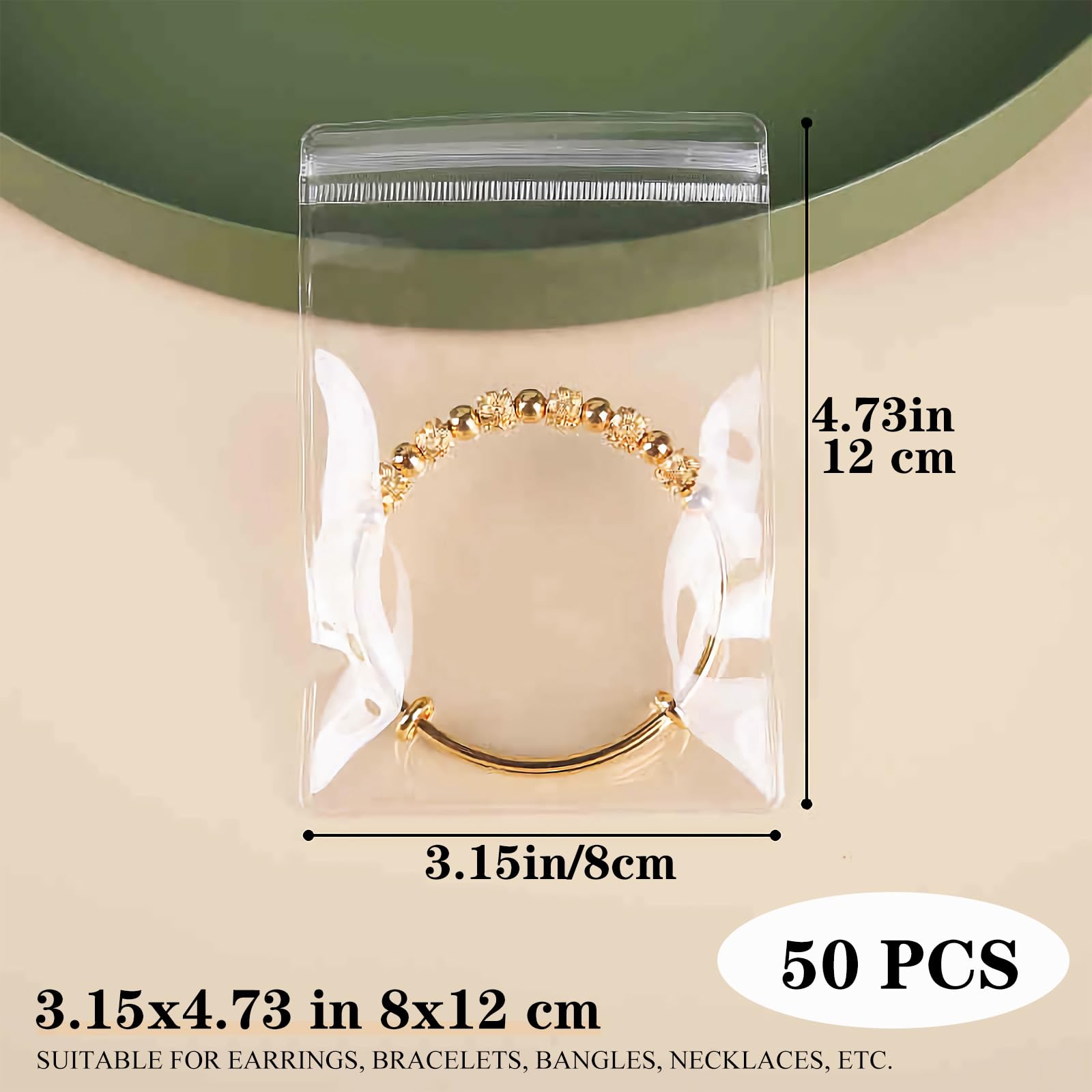 50PCS Clear PVC Jewelry Pouches - Waterproof Zipper Storage Bags for Earrings, Bracelets & Necklaces - Travel Jewelry Organizer for Women, Small Transparent Pouch for Jewelry Display & Protection (50 Pack)