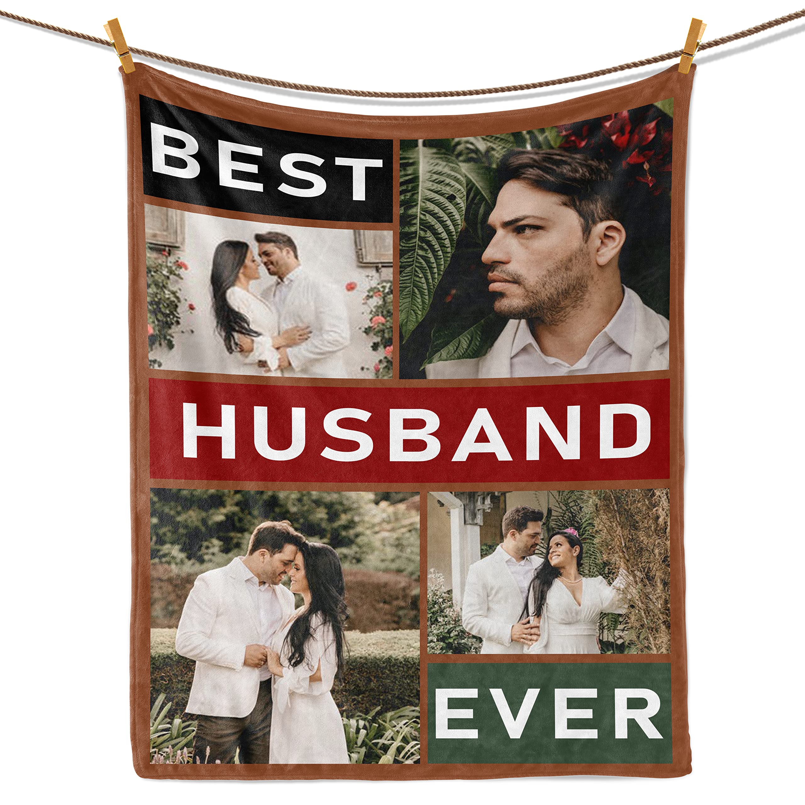 Personalized Anniversary & Wedding Gifts for Husband - Custom Couple Blankets, Valentine's Day & Birthday Presents for Him - Perfect for Long Distance Relationships & Romantic Home Decor