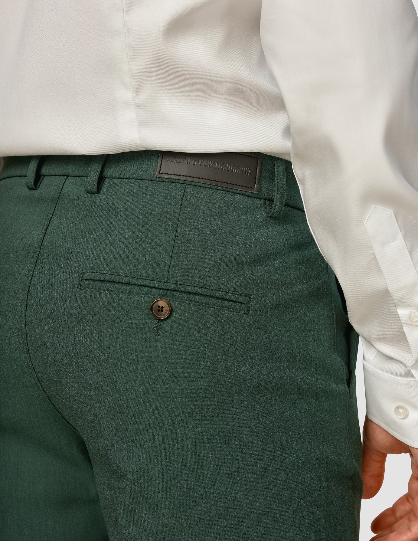 Premium Men's Essential Suit Pants - Regular Fit Pine Green | Business Attire & Office Wear