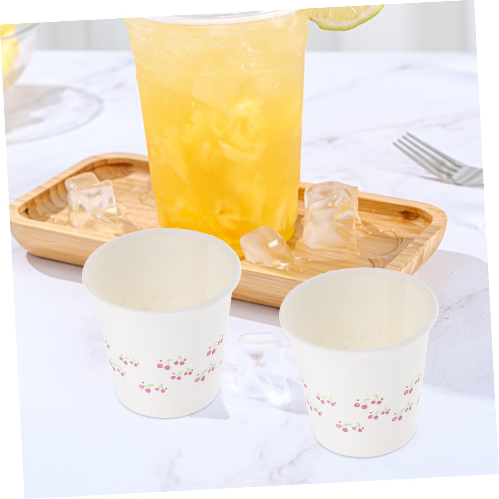 VILLFUL 50ml Mini Disposable Paper Cups - 100 Pack for Juice, Water & Snacks Sampling | Perfect for Parties, Offices, Gatherings & Tasting Events | Eco-Friendly Small Cups for Beverage Tasting, Food Sampling & Catering
