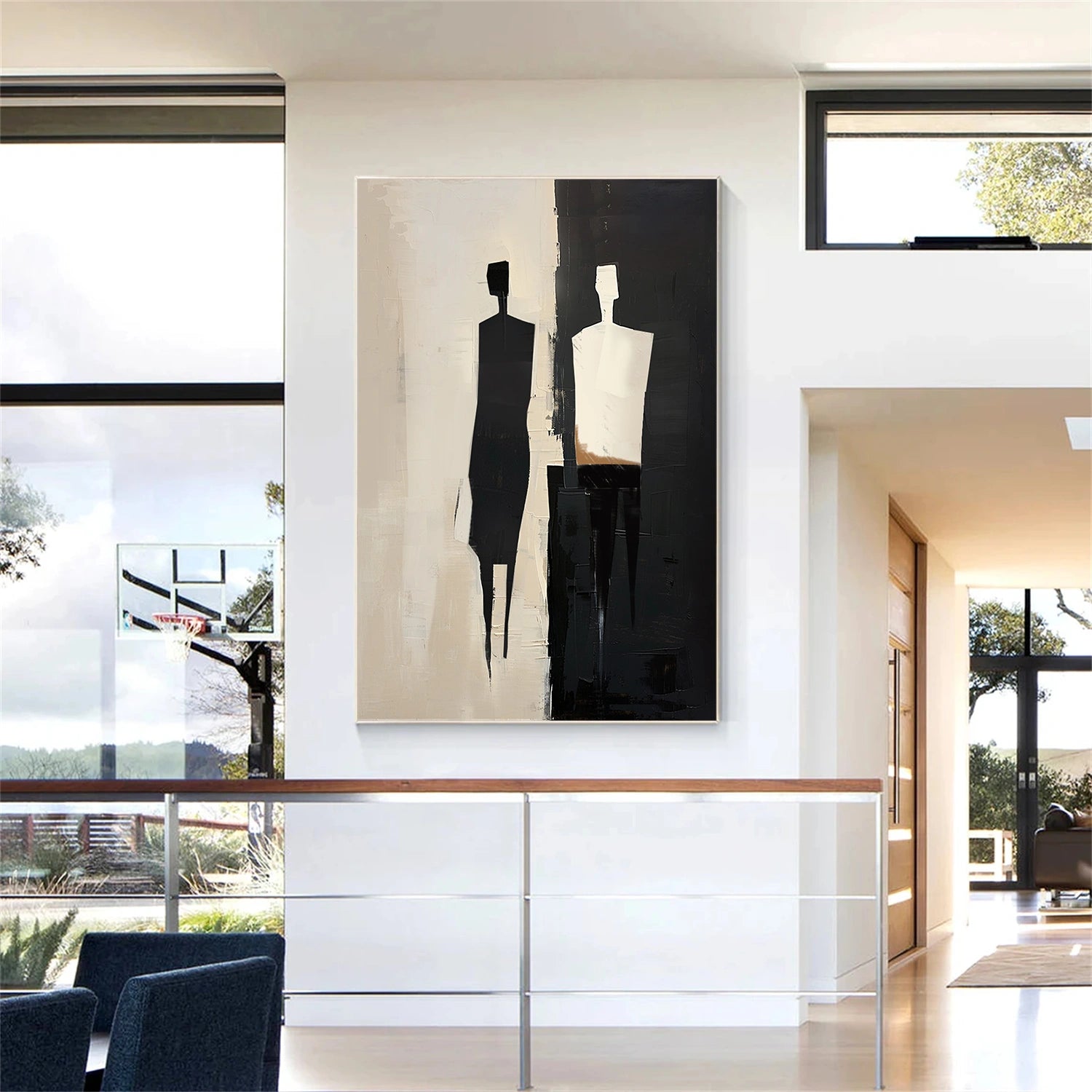 Contemporary Abstract Minimalist Wall Art Painting #CW007 - Modern Home Decor for Living Room, Bedroom & Office