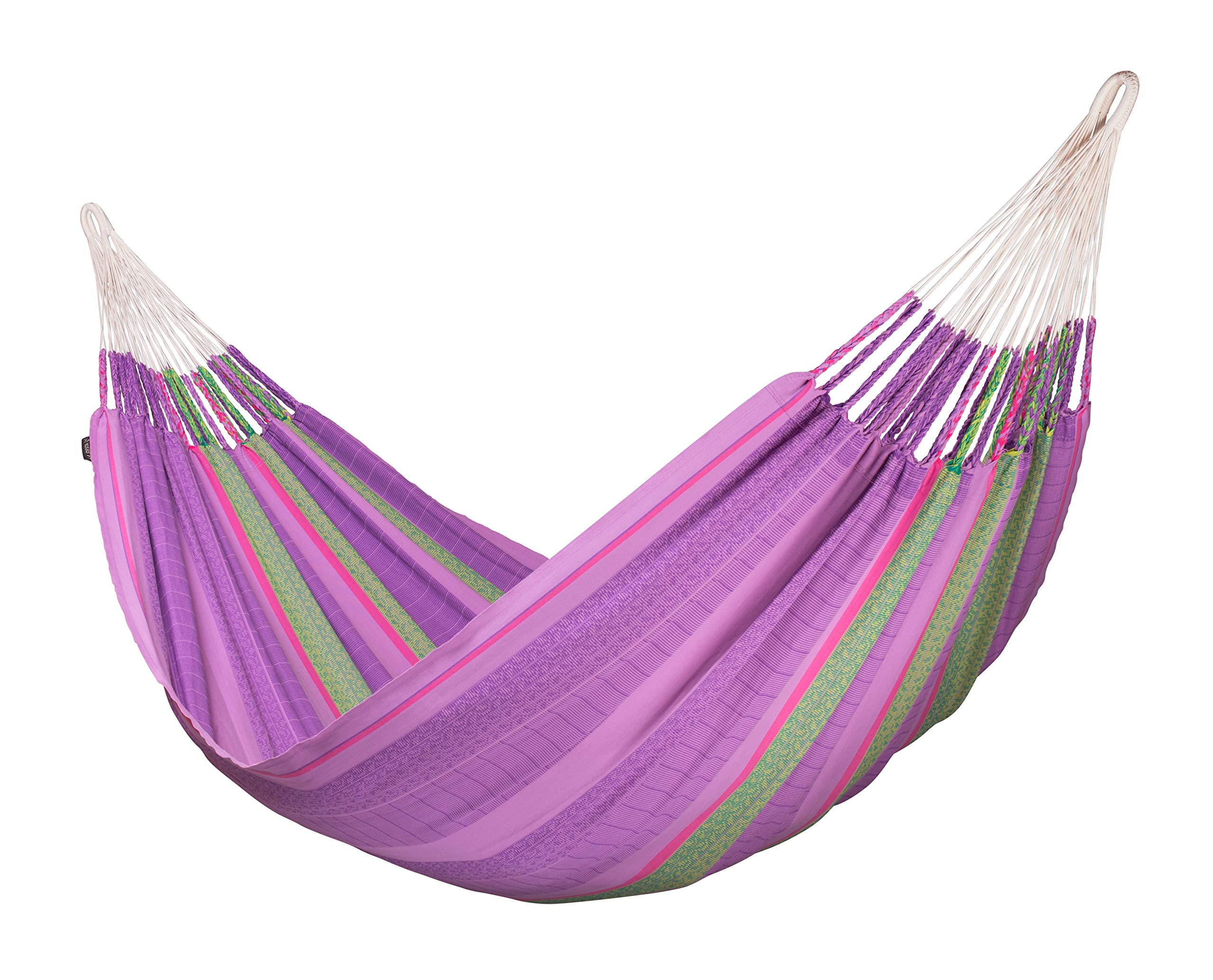 LA SIESTA Flora Classic Cotton Hammock with CasaMount - 2 Person 440 lbs Capacity Indoor/Outdoor Hanging Bed (5'W x 13'L) - Perfect for Backyard, Patio, Beach & Camping Relaxation