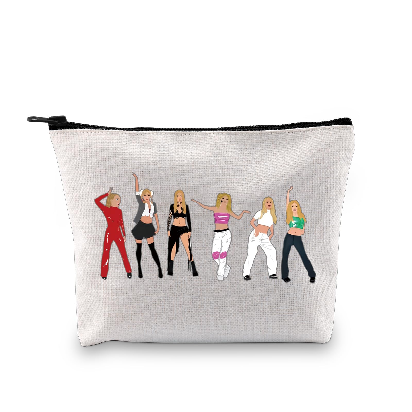 90s Pop Music Themed Cosmetic Makeup Bag - Vintage Singer Fan Gift, Album Collection Zipper Pouch for Music Lovers - Perfect for Concerts, Travel & Retro Merchandise Collection (90s Pop BAG)
