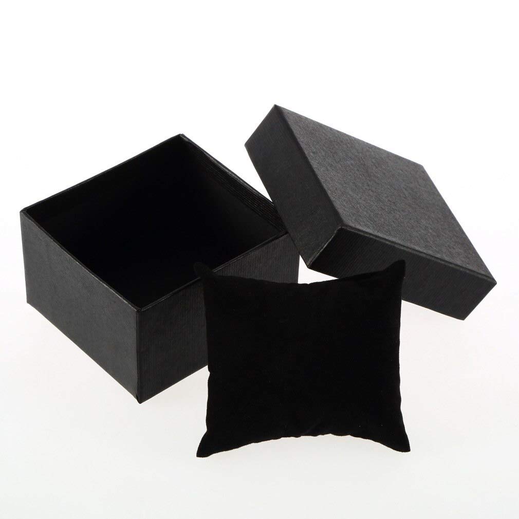 Premium Watch Box with Foam Padding - 1pc Jewelry Bracelet Display Case Holder - Perfect Gift for Bangle Watches (Black) - Ideal for Watch Storage, Collection Display & Travel Protection
