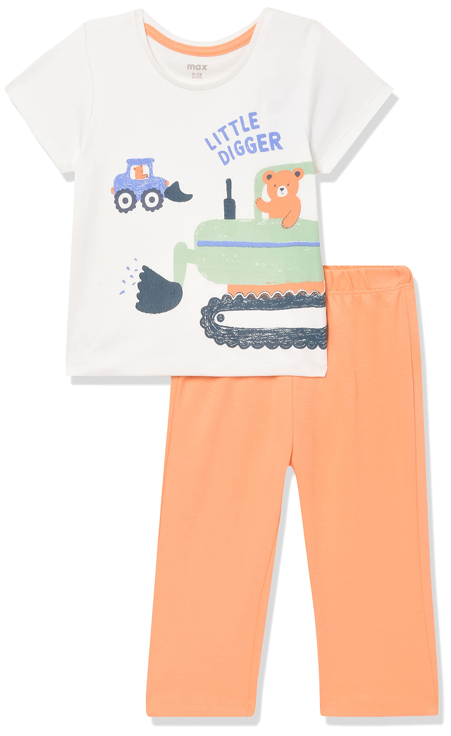 Max Boys Cotton Printed T-Shirt & Pajama Set for Sleepwear