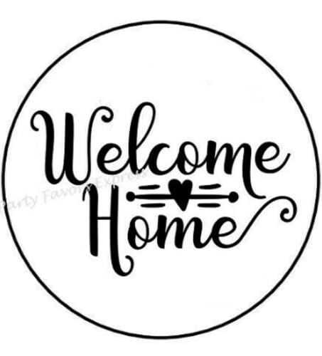 30 Pcs 1.5 Inch Welcome Home Stickers - Self Adhesive Housewarming Decals for Envelopes, Gifts & Mail - New Home Gift Labels for Moving Announcements (Perfect for Housewarming Parties, Mail Decorations & Gift Wrapping)
