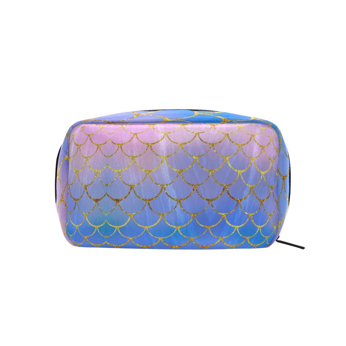 Mermaid Scale Makeup Bag - Purple Mini Cosmetic Pouch with Zipper, Travel Toiletry Organizer for Women & Girls | Perfect for Travel, Gym, School & Daily Beauty Essentials Storage