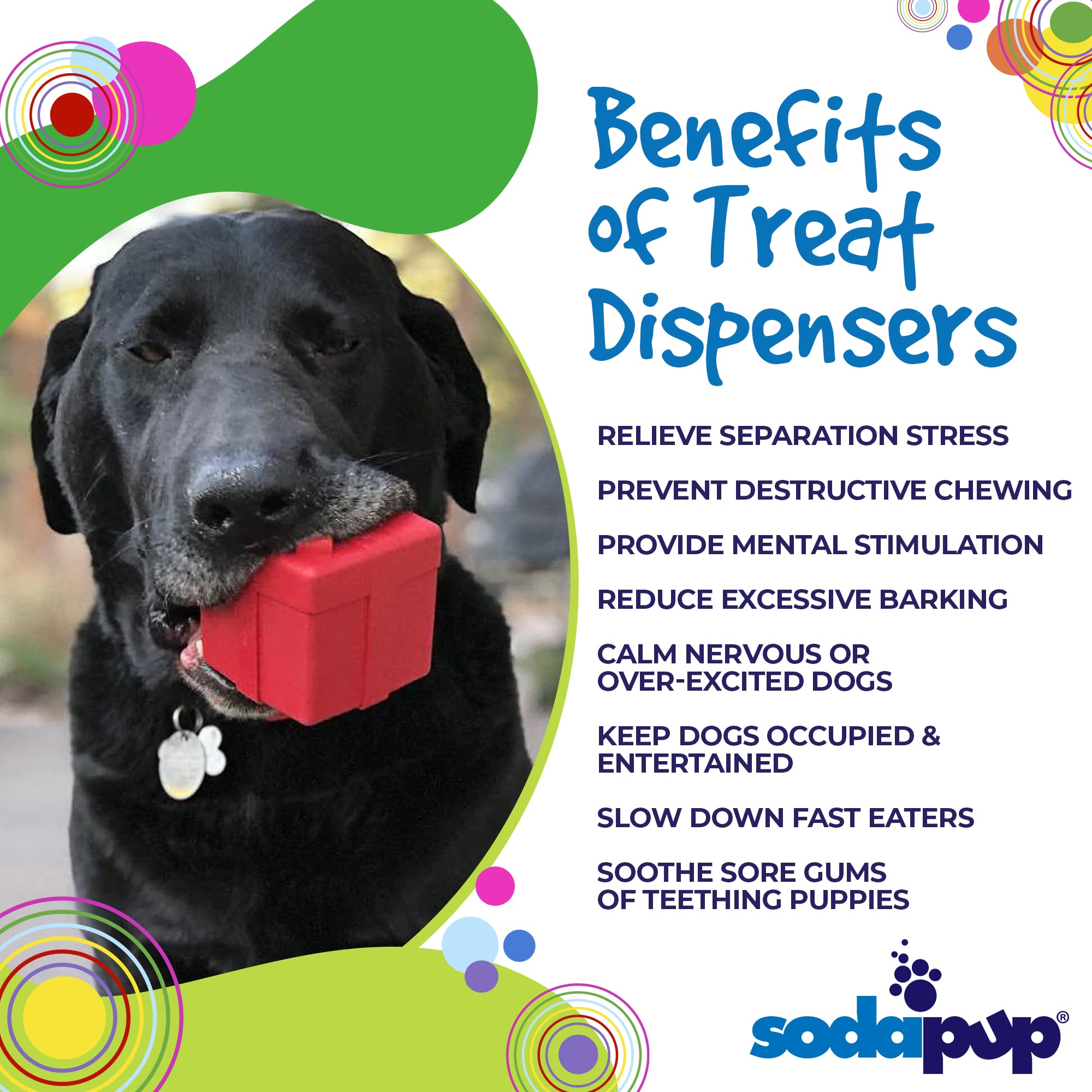 **SodaPup Gift Box – Durable Dog Treat Dispenser & Chew Toy – Non-Toxic, Pet-Safe Natural Rubber – USA Made – Mental Stimulation & Anxiety Relief for Dogs – Perfect for Training, Playtime & Boredom Relief**