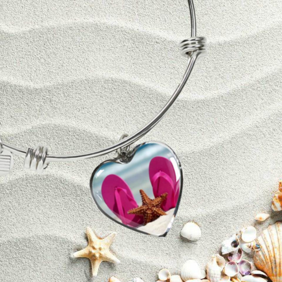Comfortable Flip Flops for Women & Men with Starfish Charm Bracelet - Perfect for Beach Vacations, Pool Parties, and Summer Outings