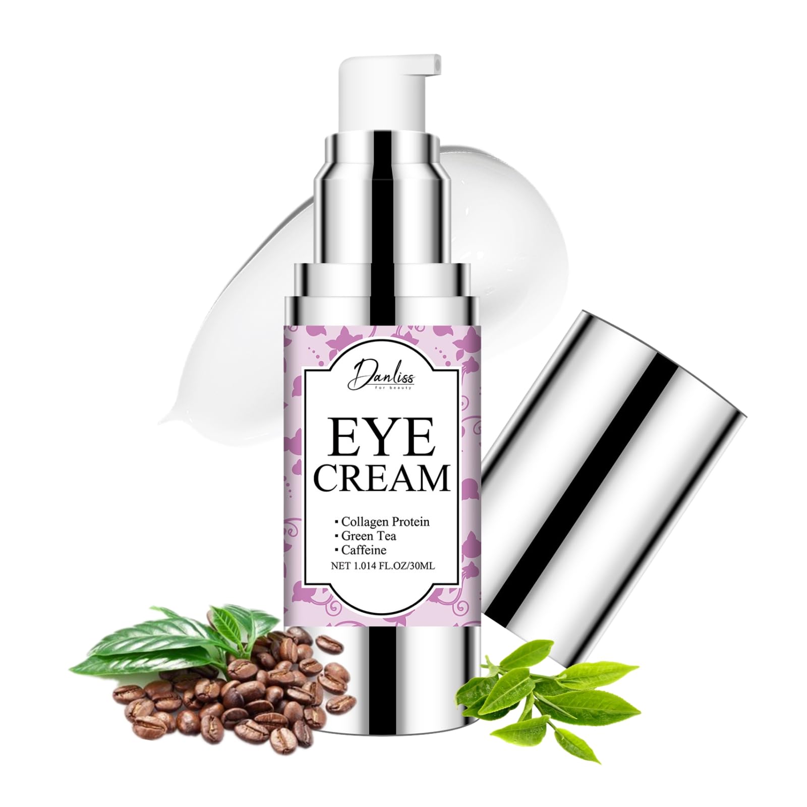 Caffeine Eye Cream for Wrinkles & Dark Circles - Anti Aging Under Eye Cream for Women - Hydrating & Firming Eye Treatment for Puffiness, Bags & Fine Lines - With Collagen & Green Tea Extract | Perfect for Morning & Night Skincare Routine