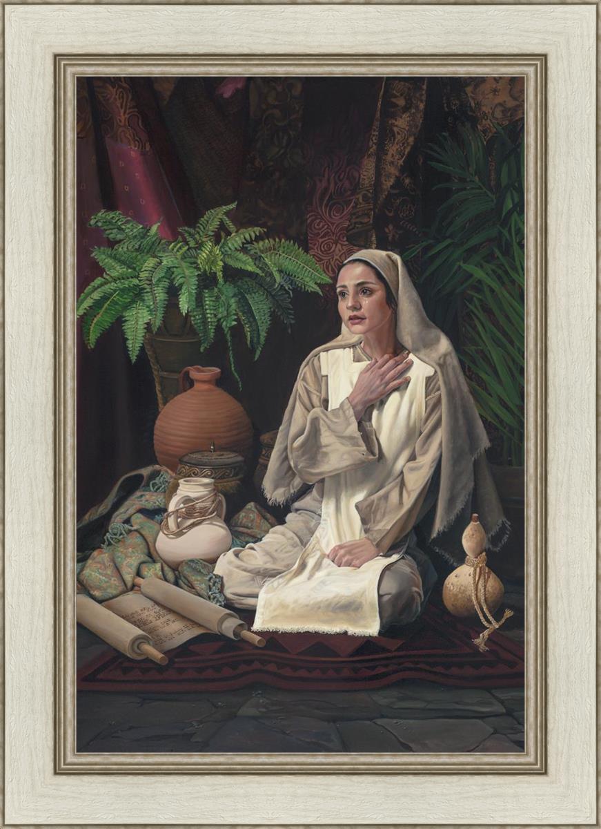 Behold Thy Handmaiden - Elegant Christian Home Decor for Prayer & Meditation | Perfect for Church Altars, Home Worship Spaces & Gift Giving