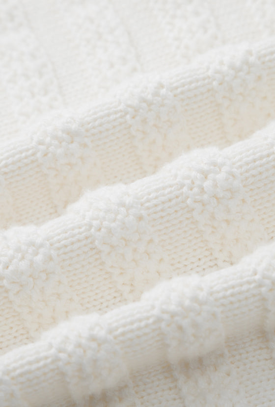 Cindy Cotton Cardigan Ivory - Soft & Comfortable Women's Knit Sweater for Casual Wear & Office Outfits