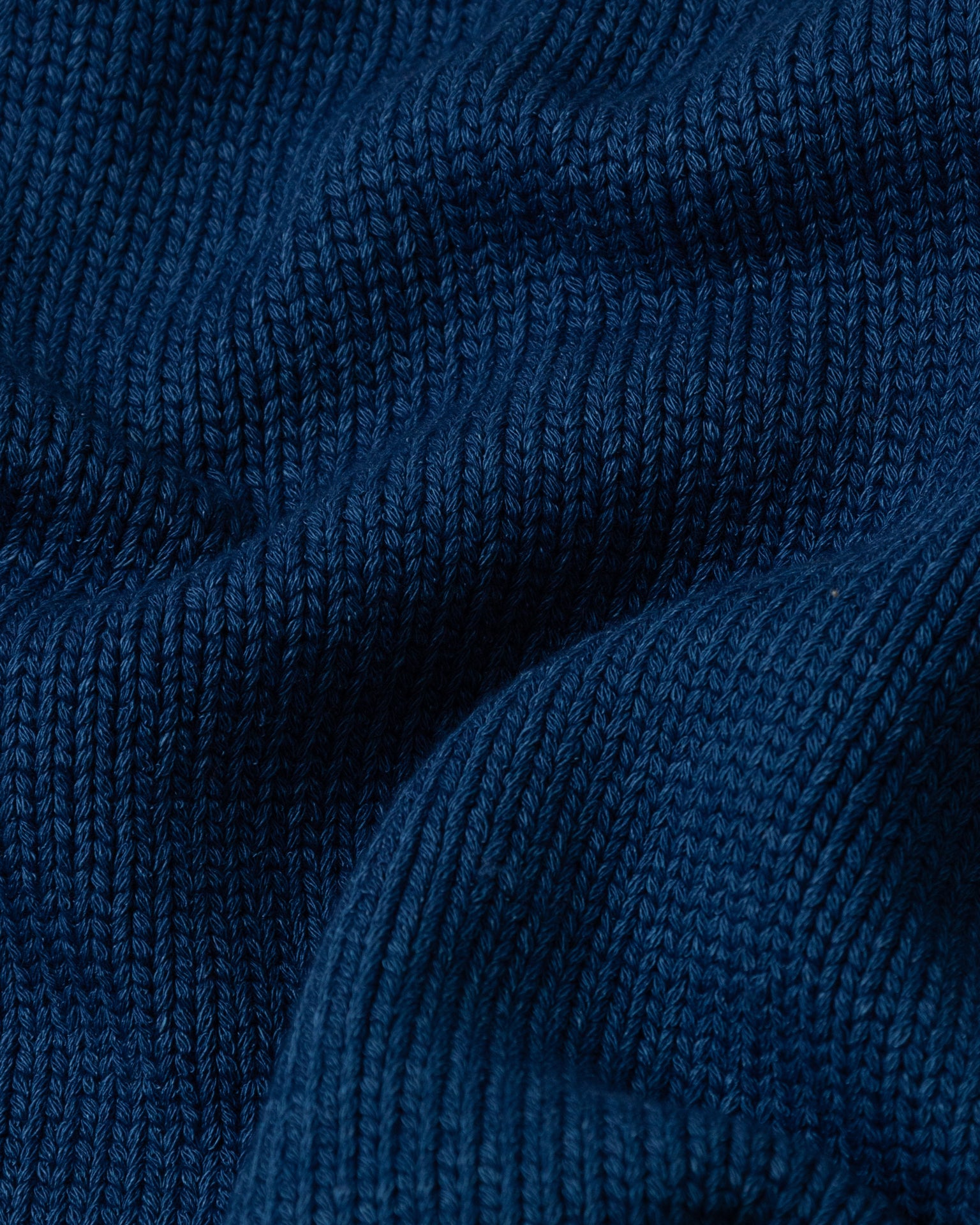 Premium Indigo Blue Deep Sea Fisherman's Sweater - Warm Wool Pullover for Men, Winter Outdoor Fishing & Nautical Style Fashion