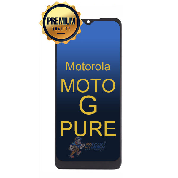 Motorola Moto G Pure LCD Touch Digitizer Assembly - Black Replacement Screen for Moto G Pure - Easy DIY Repair for Cracked or Broken Screens - Perfect for Home, Office, and Travel Use