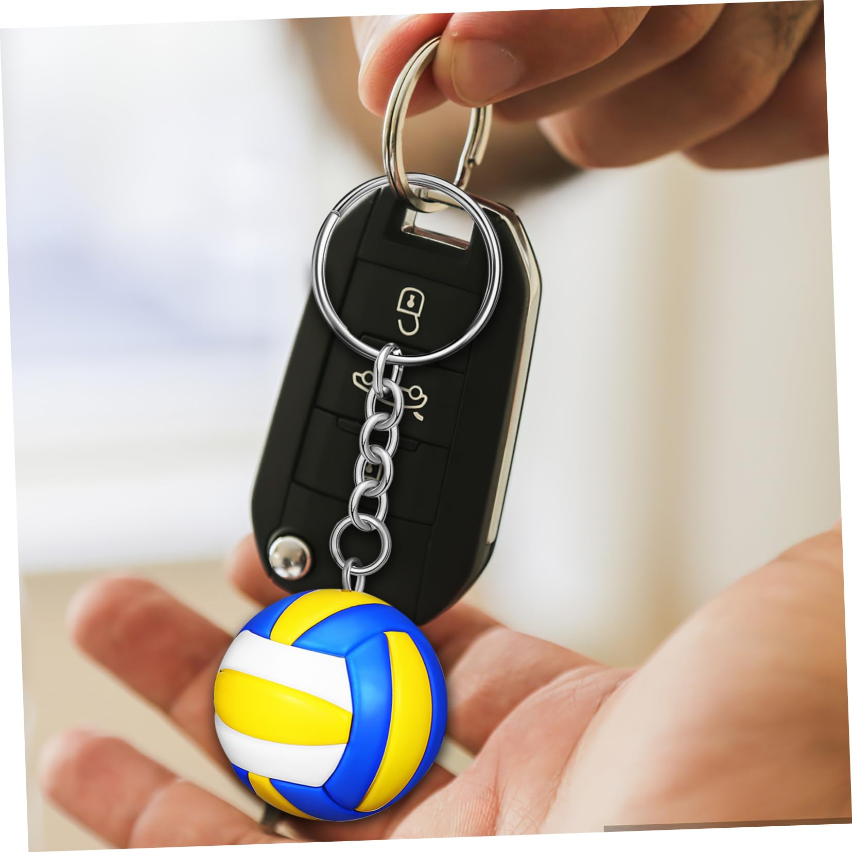 BIUDECO Volleyball Pendant Keychain - Stylish Sports Keyring for Women, Backpacks & Gifts | Perfect for Volleyball Players, Fans & Fashion Accessories