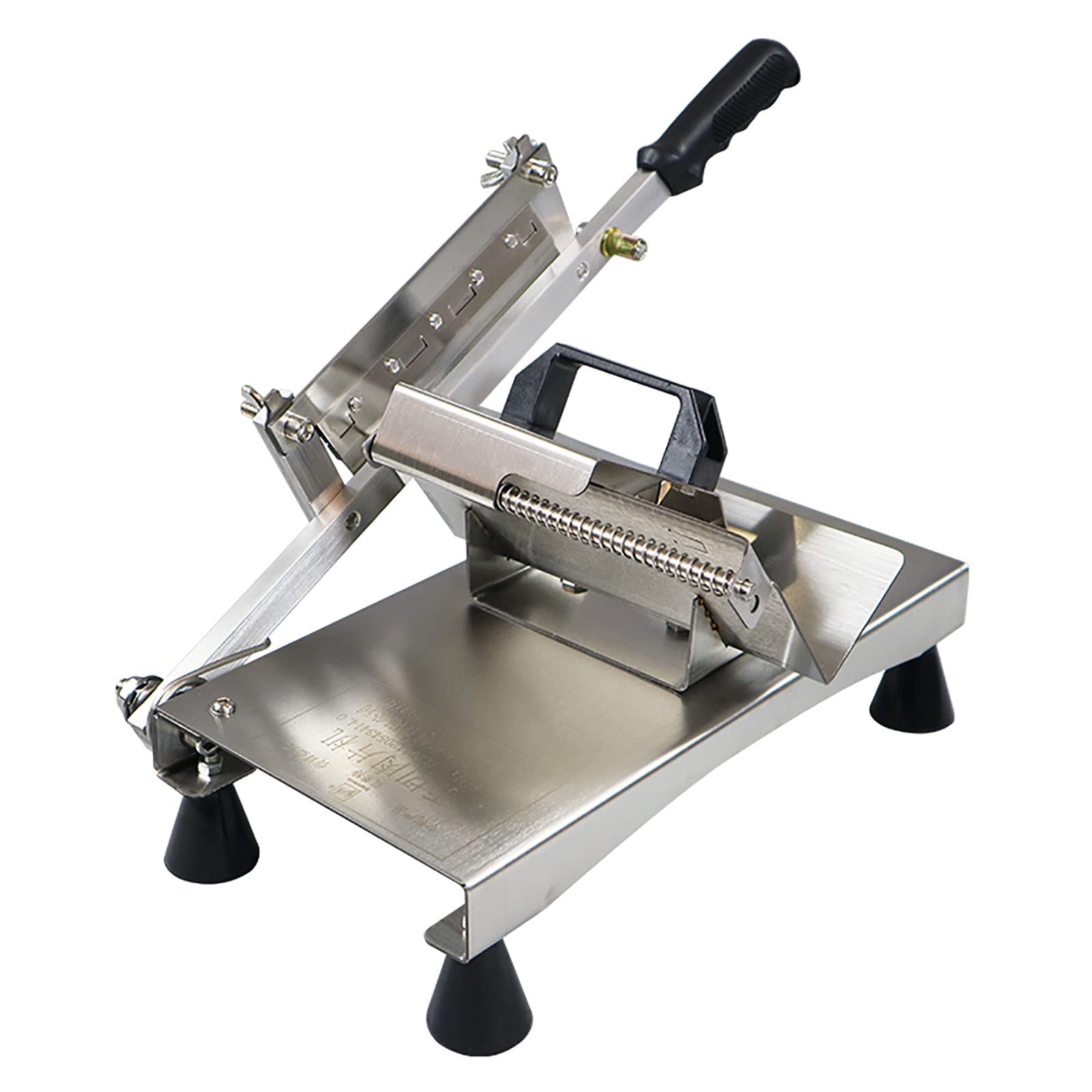 BJHYN Manual Meat Slicer - Adjustable 0.1-20mm Thickness for Beef, Mutton, Cheese - Stainless Steel Frozen Food Slicer - Perfect for Deli, Home Kitchen & Restaurant Use