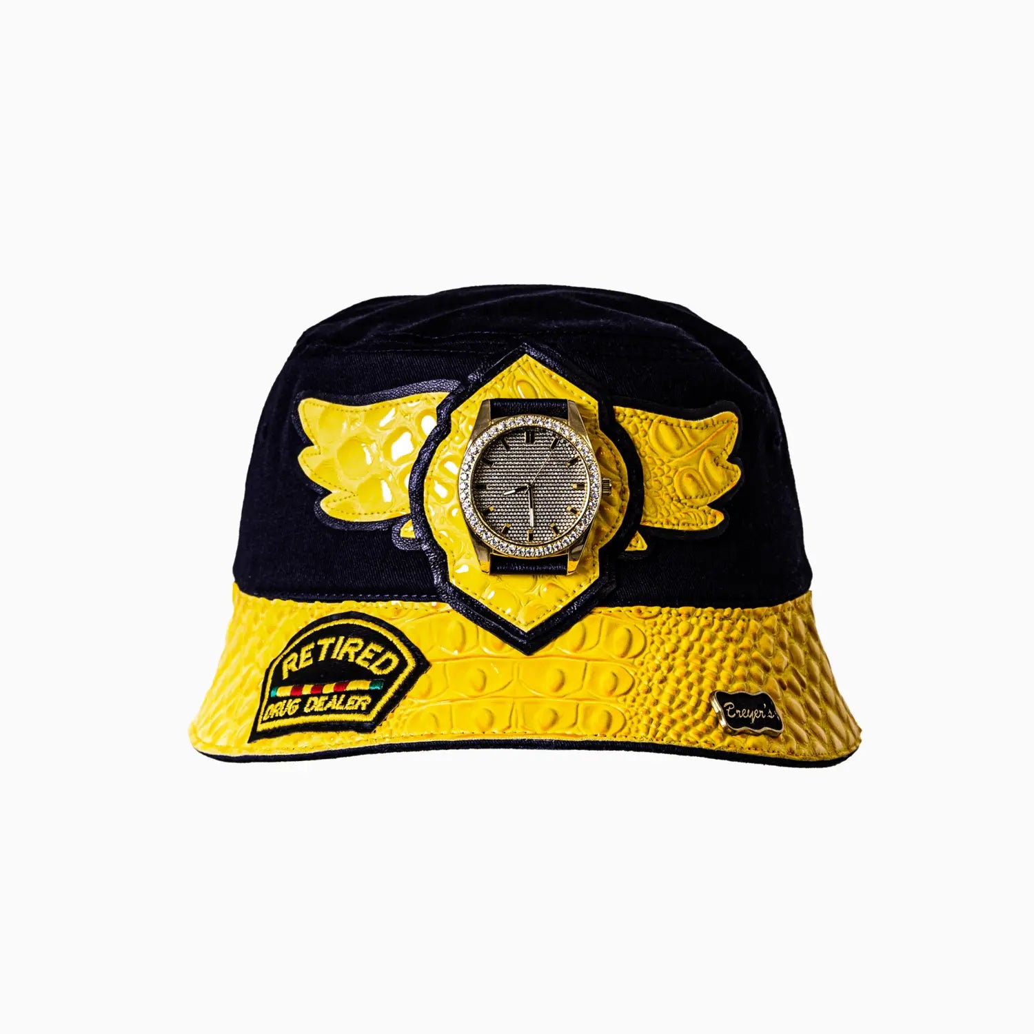 Breyer's Buck 50 Retired Drug Dealer Patch Bucket Watch Hat - Vintage Trucker Style for Men - Perfect for Outdoor Adventures, Concerts & Streetwear Fashion