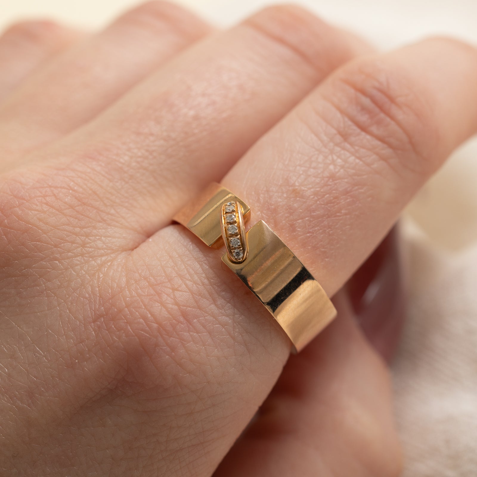 Chaumet Liens Evidence 6 Diamond Rose Gold Wedding Band Ring | 0.03ctw | 6.80mm | Size 9.5 | Elegant Bridal Jewelry for Weddings & Anniversaries