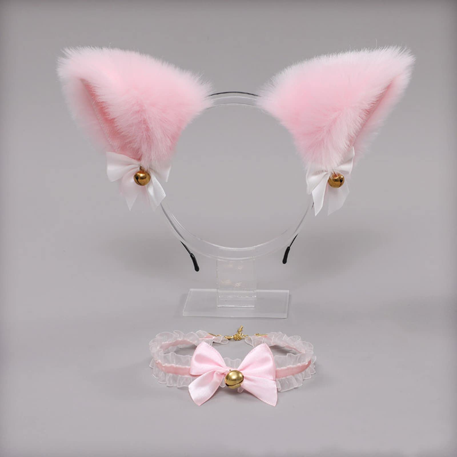 Fxaelian Animal Fox Cat Dog Ears Headband - Cute Fluffy Cosplay Costume Accessories for Halloween, Party, Anime Conventions & Dress Up Play