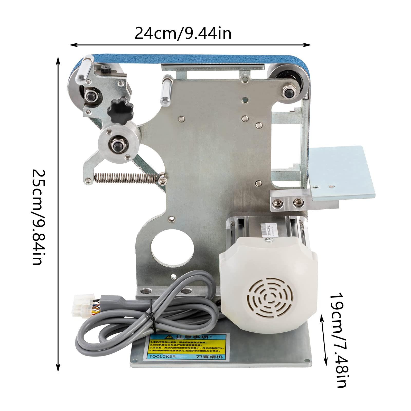 550W Mini Belt Sander & 6000RPM Disc Polisher Grinder with Brushless Motor - Multi-Function Workbench with Controller for Metal/Woodworking - Perfect for DIY Projects, Knife Sharpening & Surface Polishing