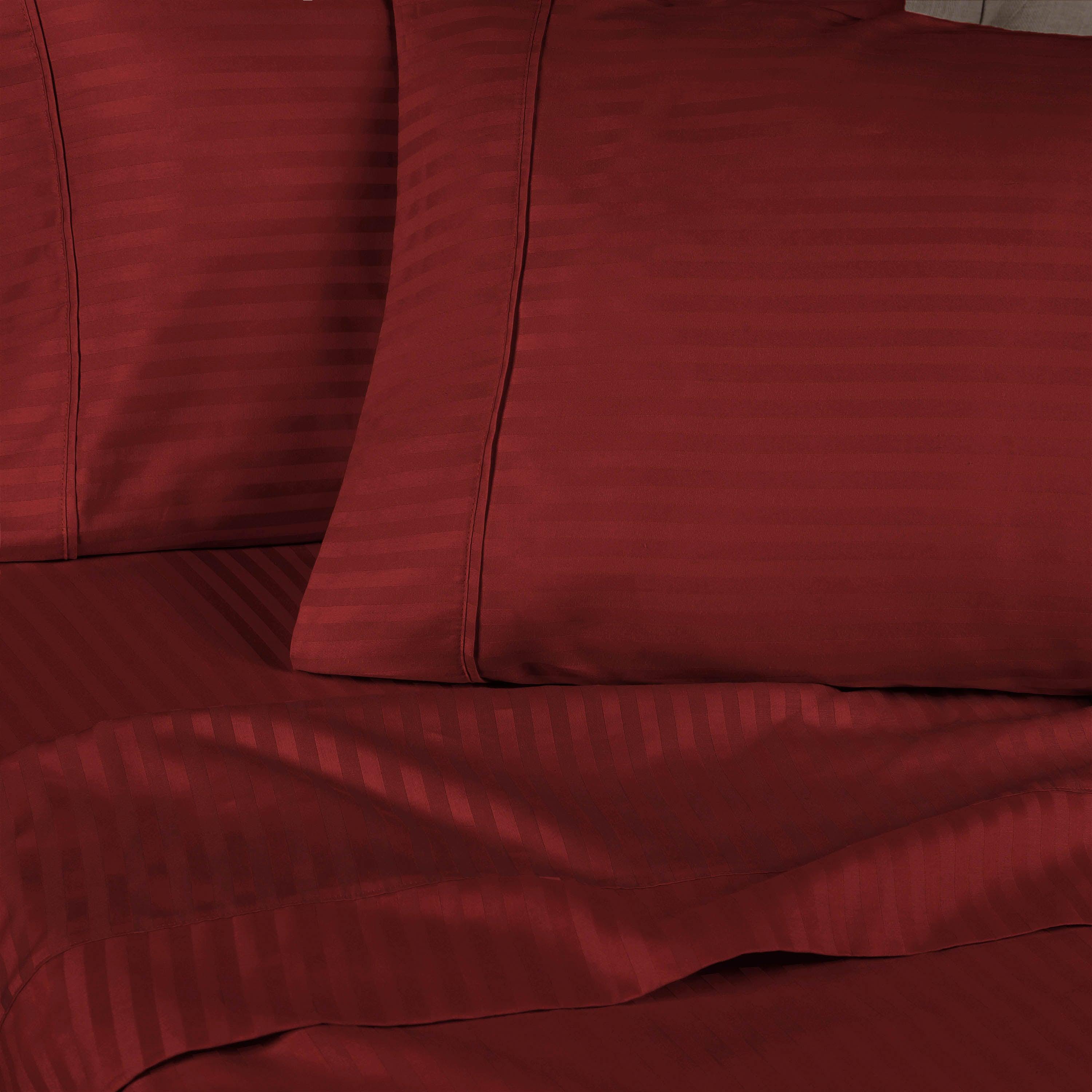 Premium 100% Egyptian Cotton 300 Thread Count Sheet Set - Deep Pocket Fitted, Flat Sheet & Pillowcases - Soft Breathable Bedding for Luxury Hotels & Home Use