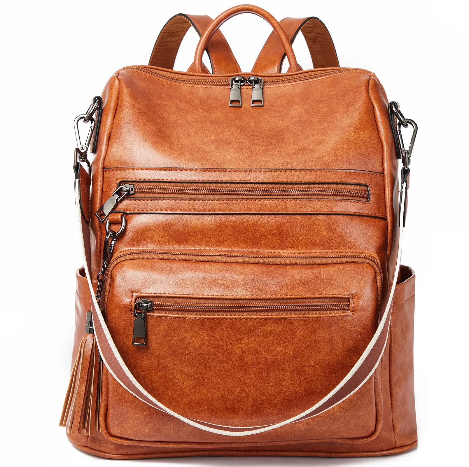 Telena Women's Vegan Leather Backpack Purse - Large Travel Backpack for College, Work & Commuting with Stylish Tassel | Perfect for School, Office, Daily Use & Weekend Getaways