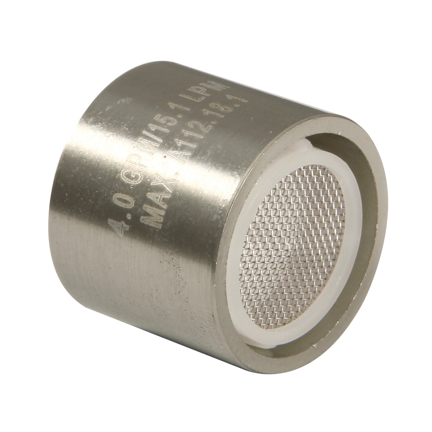 Cal Green KSSA4108 4.0 GPM Female Water Saving Aerator - Brushed Nickel Finish - Perfect for Kitchen, Bathroom & RV Faucets