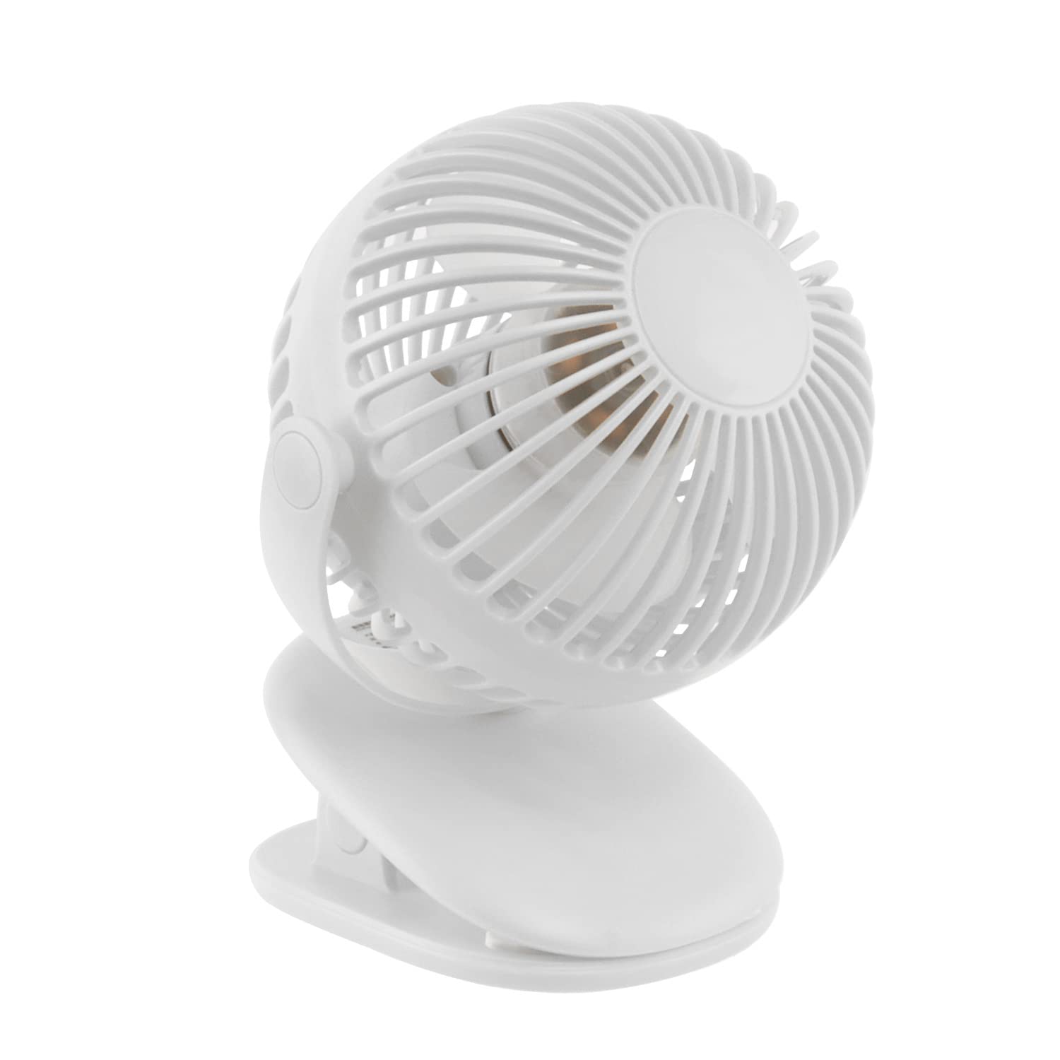 CHUNGHOP USB Clip on Fan - 360° Rotatable Portable Desk Fan with 3 Speed Settings, Quiet Operation for Office, Bedroom, Kitchen, Outdoor & Travel (White) | Perfect for Home, Work & On-the-Go Cooling