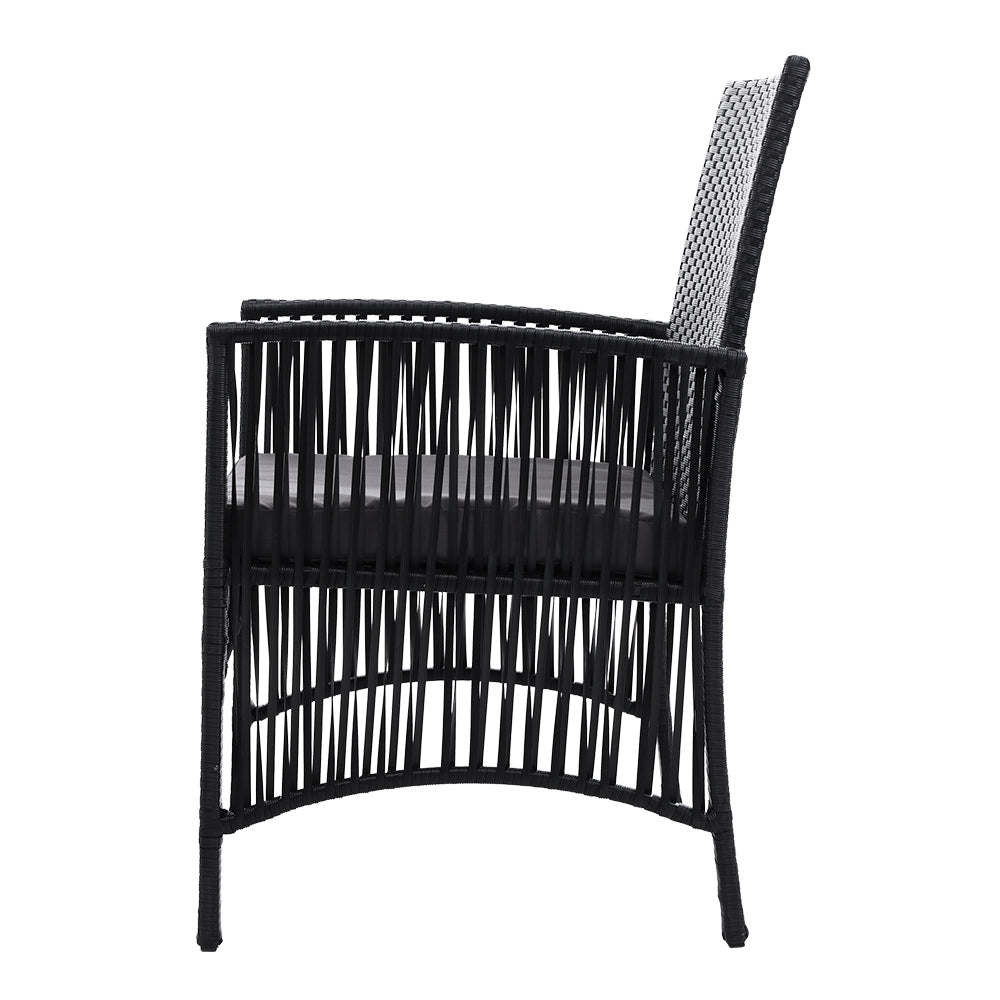 2-Piece Outdoor Dining Chairs Set - Weather-Resistant Wicker Patio Furniture for Garden, Backyard & Poolside - Comfortable Lounge Chairs for Relaxing & Entertaining