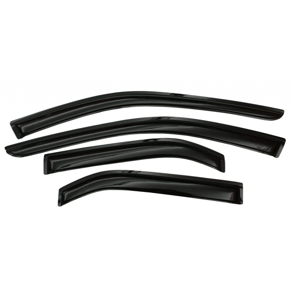 Honda Civic 2016-2020 AVS Ventvisor Outside Mount Window Deflectors - Smoke Tinted Rain Guards for Coupe - Reduce Wind Noise & Protect Interior from Rain & Sun