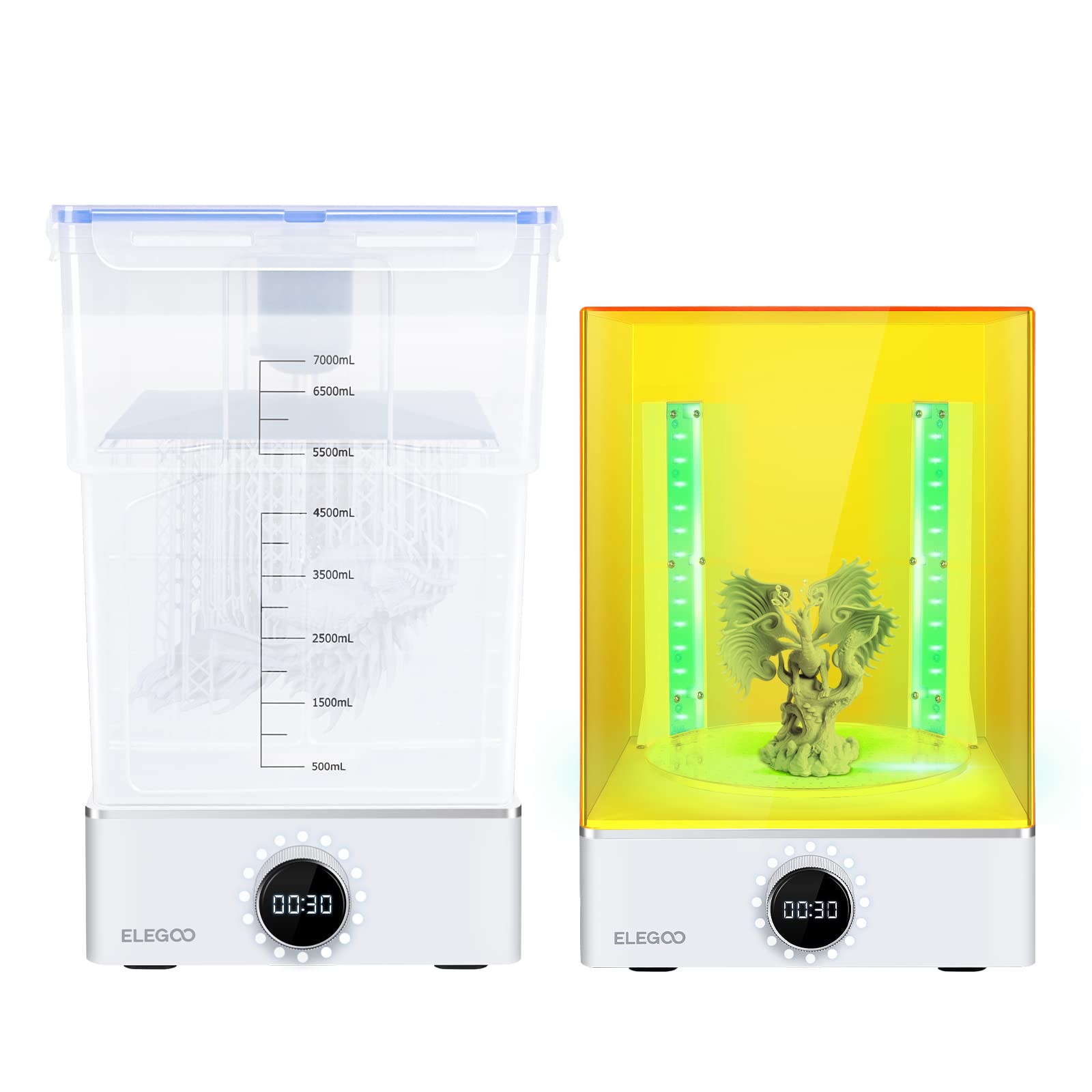ELEGOO Mercury X Bundle - Large UV Curing and Resin Washing Machine for LCD/DLP/SLA 3D Printer Models | Post-Processing Station for 3D Printed Creations | Perfect for Hobbyists and Professionals