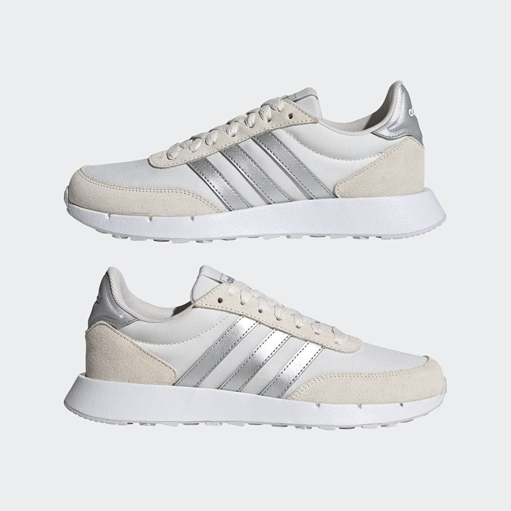Adidas Women's Run 60s 2.0 Suede Running Shoes - Lightweight Gym & Fitness Sneakers for Women in Ivory Size 8 Medium (B,M) | Perfect for Jogging, Workouts & Casual Wear