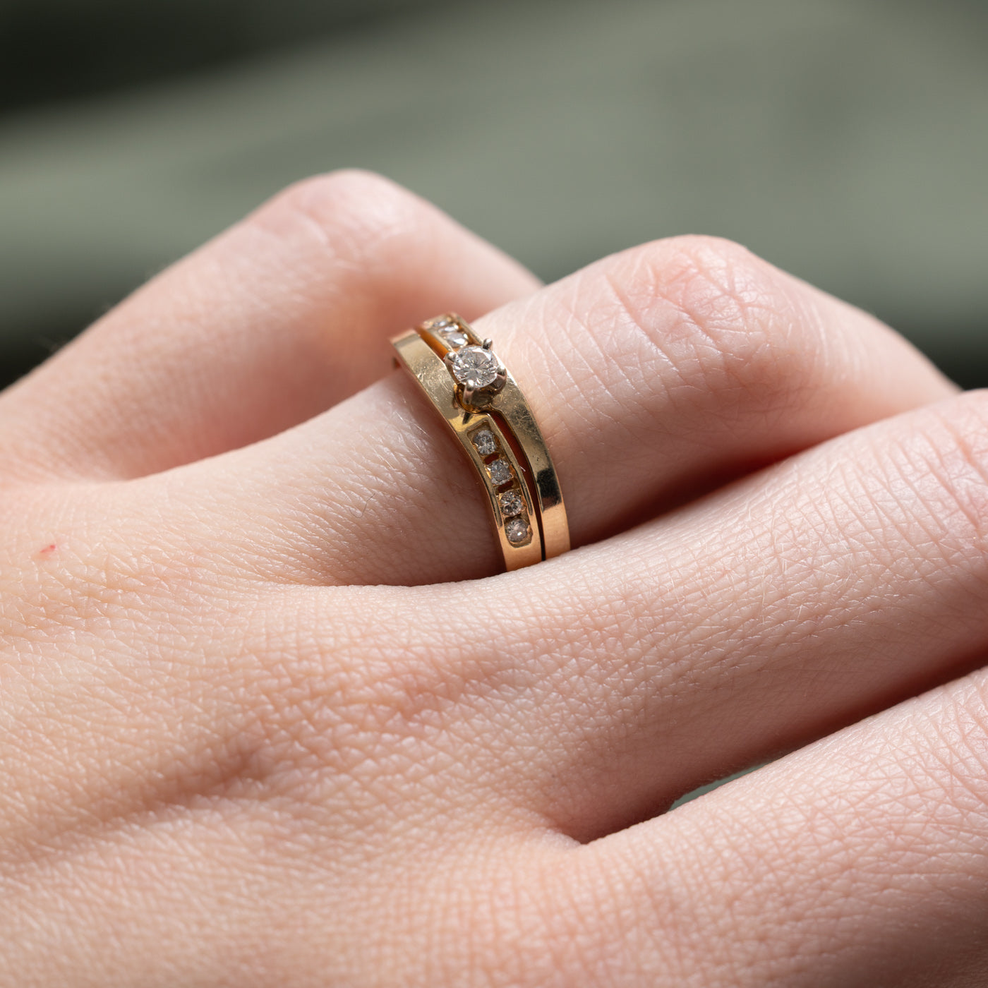 0.21ctw Diamond Wave Wedding Ring Set for Women - Size 5.75 | Elegant Bridal Jewelry for Engagement, Anniversary & Special Occasions