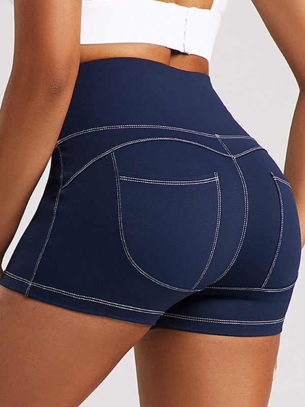 ZASUWA Women's Sexy High Waist Denim Shorts with Pockets - Quick Dry Comfort Stretch - Perfect for Summer, Beach, Gym & Casual Wear