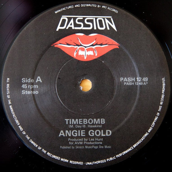 Angie Gold - Timebomb (12 Inch Vinyl Single, VG Condition) | Perfect for DJs, Collectors & 80s Music Fans
