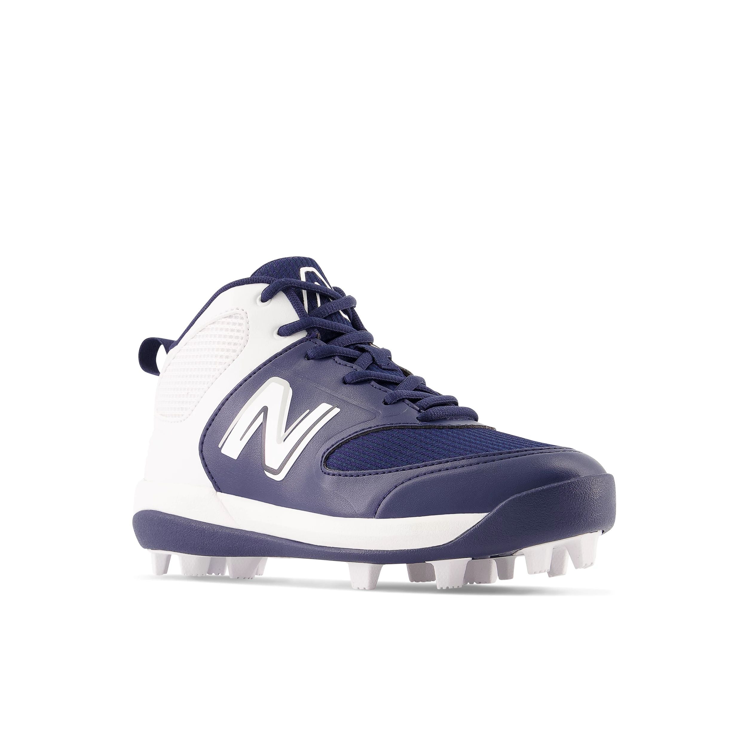 New Balance 3000v6 Youth Baseball Cleats - Navy/White - Lightweight Molded Cleats for Kids - Perfect for Little League, Training & Field Sports