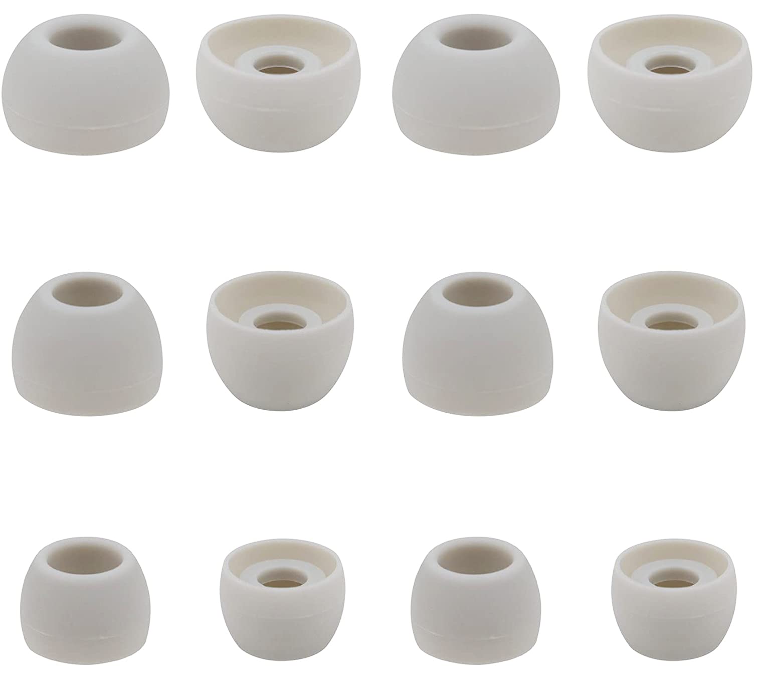 ALXCD Soft Silicone Replacement Ear Tips for Skullcandy Sesh Evo & Indy Evo Earbuds - 3 Sizes (S/M/L) 6-Pair Set with Gel Cushion (Gray) | Perfect for Workouts, Commuting & Daily Use
