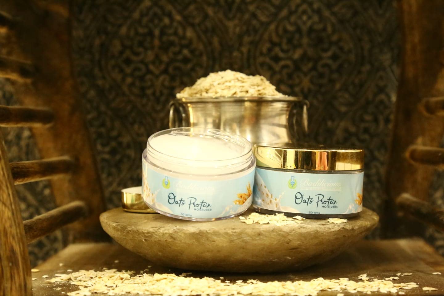 Bodilicious Oats Protein Moisturizer - Hydrating Face Cream with Collagen Boost for Dry & Sensitive Skin | Daily Skincare Routine & Night Care Treatment